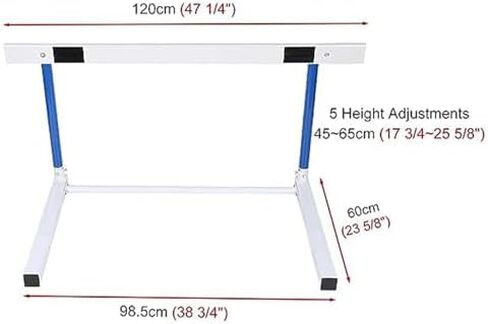 Adjustable Height Hurdles - Speed Training Equipment for All Ages - Track & Field Obstacle Course Jumping Bars (Set of 3, 45 inches) - Perfect for Drills and Sports Training in Saudi Arabia