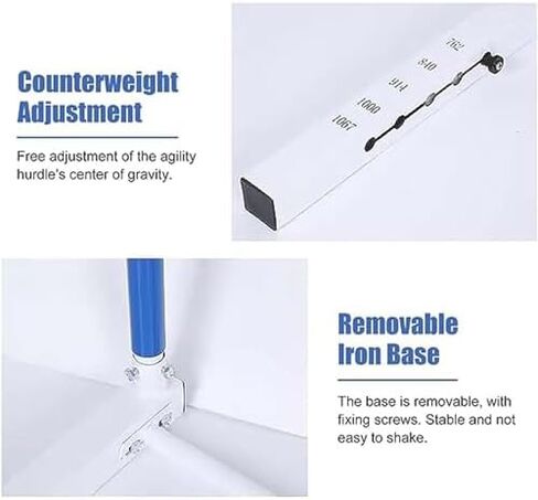 Adjustable Height Hurdles - Speed Training Equipment for All Ages - Track & Field Obstacle Course Jumping Bars (Set of 3, 45 inches) - Perfect for Drills and Sports Training in Saudi Arabia