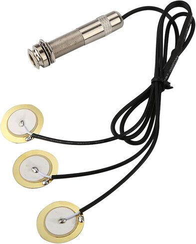 Guitar Pickup with Self-Adhesive Design, High Sensitivity Low Noise Pickup Set Includes Cable Tie and Block Glue for Acoustic and Electric Guitars in Saudi Arabia