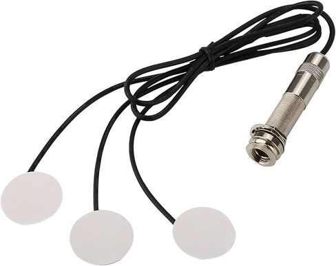Guitar Pickup with Self-Adhesive Design, High Sensitivity Low Noise Pickup Set Includes Cable Tie and Block Glue for Acoustic and Electric Guitars in Saudi Arabia