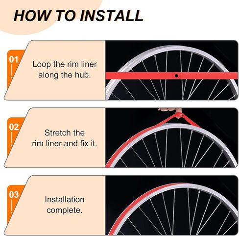 HARFINGTON Bicycle Rim Strip for Bike Tire Puncture Proof TPU Bicycle Inner Tube Flat Protector Tire Liner for Mountain and Road Bicycle in Saudi Arabia