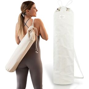 Yoga Mat Bag Carrier, for small to 79 Inch large Yoga Mats | Yoga Bag made of organic cotton | Mat Holder, Accessories Women + Men : Pilates Exercise Workout in Saudi Arabia