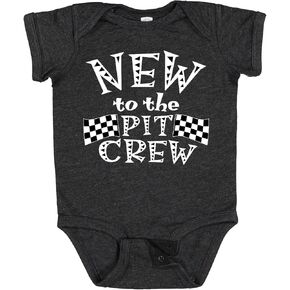 بدلة أطفال Inktastic New To the Pit Crew Racing Flags للأطفال in Kuwait