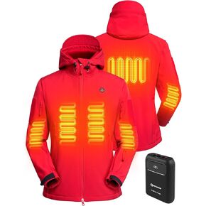 ANTARCTICA GEAR Heated Jacket for Women, Soft Shell Winter Coat with 12V 15000mAh Battery Pack, Hooded Heated Jacket in Kuwait