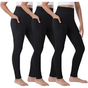 سراويل ضيقة للفتيات مع جيوب رياضية عالية الخصر للأطفال للتمرين والرقص والجري واليوجا in Kuwait