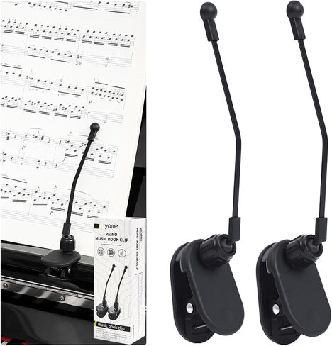 YOMEKASO Durable Piano Music Book Clip - Page Holder for Music Stand, Perfect for Piano Accessories and Music Binders in Saudi Arabia