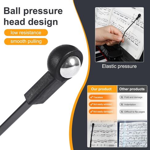 YOMEKASO Durable Piano Music Book Clip - Page Holder for Music Stand, Perfect for Piano Accessories and Music Binders in Saudi Arabia