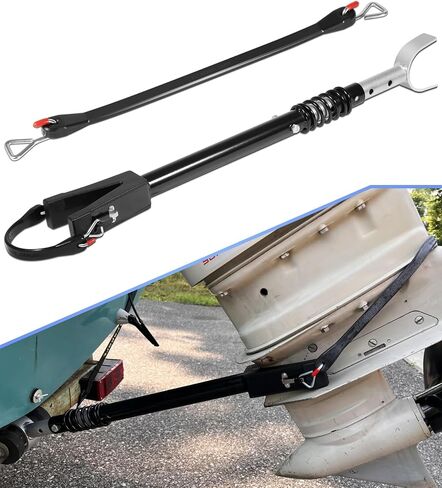Heavy Duty Boat Transom Saver for Most Outboard Motors Up to 150HP - 20.27" to 30.7" Adjustable Outboard Motor Support Bracket with Shock Absorption, Ideal for Boat Trailers in Saudi Arabia