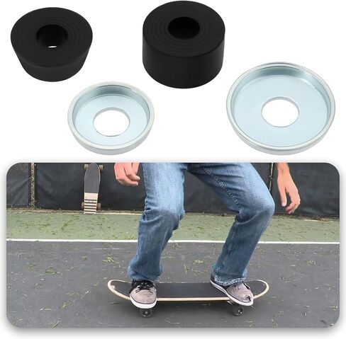 Create idea 1 Set 95A Hard Skateboard Bushings Cylinder Cushions Compatible with Independent Trucks Compatible with Venture Skateboard Black in Saudi Arabia