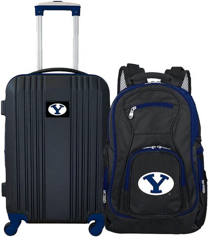 Denco Brigham Young University Cougars 2-Piece Luggage Set, Includes 21-inch Two-Tone Hardcase Spinner and 19" Laptop Backpack in Saudi Arabia
