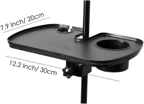 Microphone Stand Tray with Clamp Live Sound Card Rack Compatible with Various Mic Holders for Streaming Karaoke Recording Practical and Stable Black Accessory Shelf in Saudi Arabia