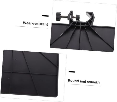 Yardwe 2pcs Abs Mic Rack Stand Tray with Clamp Durable Black Storage Shelf for Microphone Accessories Live Broadcast and Karaoke Sound Card Holder Easy Installation in Saudi Arabia
