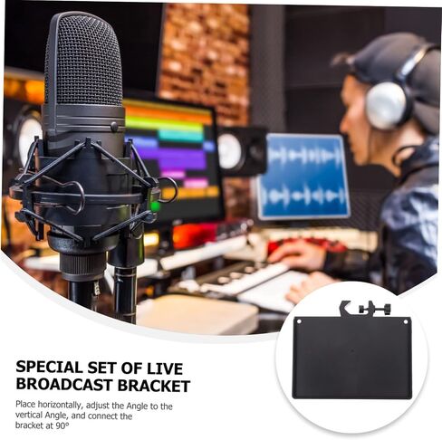 ibasenice 2pcs Live Sound Card Tray Abs Clamp Rack Stand Microphone Holder with Raised Edge Stable High Load Capacity Suitable for Small Accessories Like Harmonicas Phones Picks Cameras in Saudi Arabia