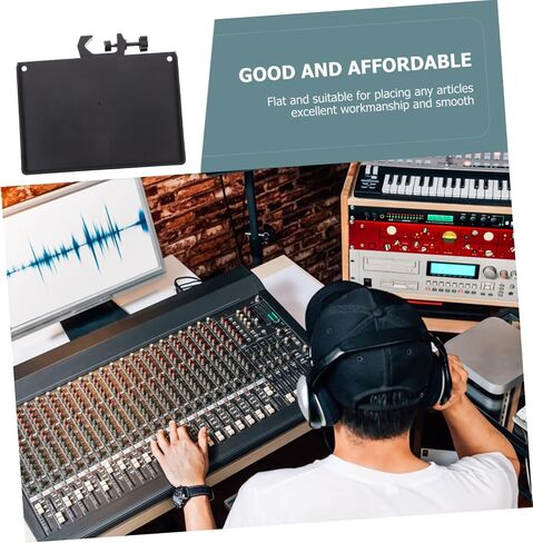 ibasenice 2pcs Live Sound Card Tray Abs Clamp Rack Stand Microphone Holder with Raised Edge Stable High Load Capacity Suitable for Small Accessories Like Harmonicas Phones Picks Cameras in Saudi Arabia