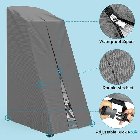 AKEfit Inversion Table Cover - Dustproof and Waterproof Inversion Equipment Protection Covers with Zipper,Fit Most Inverter Table-Indoor or Outdoor,28.3''L x 47''W x 63''H-Gray in Kuwait