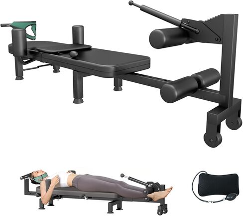 سرير جر لكامل الجسم للياقة البدنية، طاولة جر لتدليك عنق الرحم وسرير جر قطني، آلة تخفيف الضغط المطاطية لتخفيف التوتر، تمدد أسفل الظهر in Kuwait