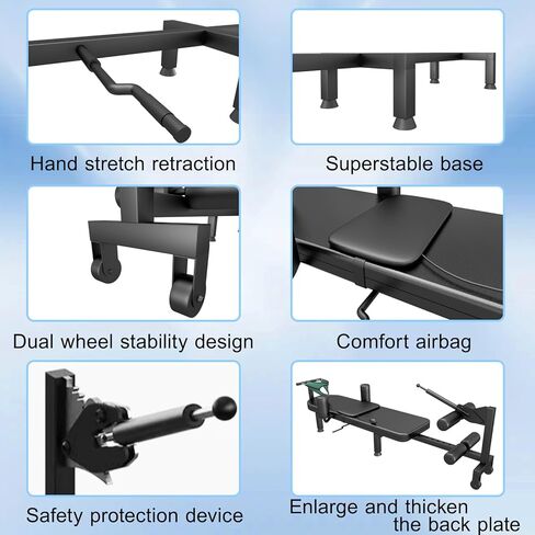 سرير جر لكامل الجسم للياقة البدنية، طاولة جر لتدليك عنق الرحم وسرير جر قطني، آلة تخفيف الضغط المطاطية لتخفيف التوتر، تمدد أسفل الظهر in Kuwait