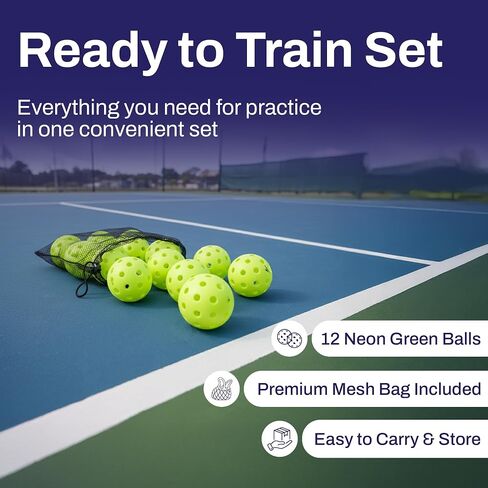 Plastic Baseballs 12-Pack - Full-Size 2.87" Bucket of Baseballs & Softballs for Realistic Practice - Durable Baseball Practice Balls with Mesh Bag - Ideal Baseball Training Indoor Outdoor in Saudi Arabia