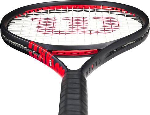 مضرب تنس ويلسون كلاش 100 لتر V3 Strung للبالغين - حجم المقبض 2-4 1/4 بوصة، مربوط بإحساس 16 طبيعي عند توتر متوسط ​​المدى in Saudi Arabia