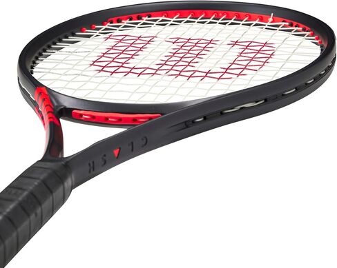 مضرب تنس ويلسون كلاش 100 لتر V3 Strung للبالغين - حجم المقبض 2-4 1/4 بوصة، مربوط بإحساس 16 طبيعي عند توتر متوسط ​​المدى in Saudi Arabia