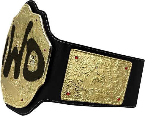 Octal Sports - أحزمة NWO Spray Big Gold ذات الوزن الثقيل طبق الأصل 4 مم Diecast مقاس الكبار حتى 46 بوصة حزام جلد الخصر in Kuwait