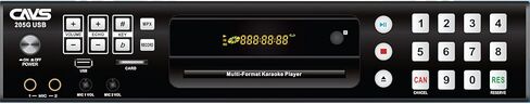 جهاز كاريوكي USB 205G من CAVS، مثالي للترفيه المنزلي والمهني، خلاط رقمي داخلي للميكروفونات المزدوجة، ومخرجات HDMI وRCA، وأقراص التشغيل، ومحرك فلاش USB، وبطاقة SD in Kuwait