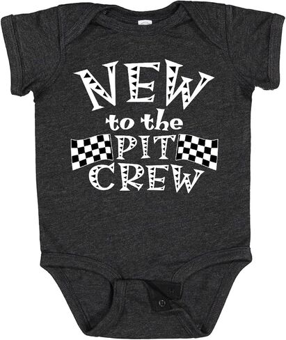 بدلة أطفال Inktastic New To the Pit Crew Racing Flags للأطفال in Kuwait