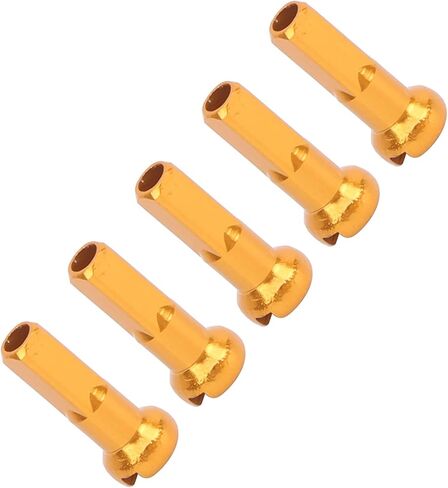 GOTOTOP Spoke Nipples, 100Pcs Aluminum Alloy Spoke Spoke Cover Nipple Cycling Accessory for Mountain Road, 2mm/0.08in Inner Diameter Spokes(Gold) in Saudi Arabia