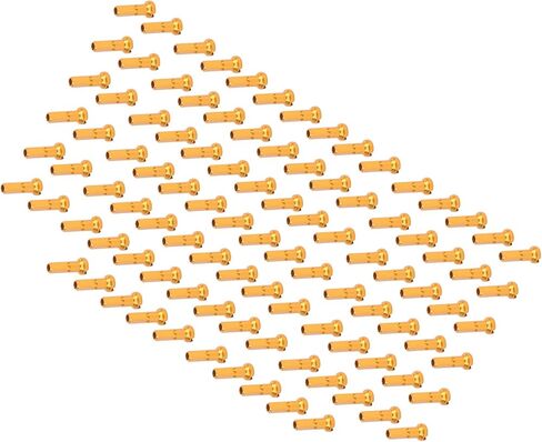 GOTOTOP Spoke Nipples, 100Pcs Aluminum Alloy Spoke Spoke Cover Nipple Cycling Accessory for Mountain Road, 2mm/0.08in Inner Diameter Spokes(Gold) in Saudi Arabia