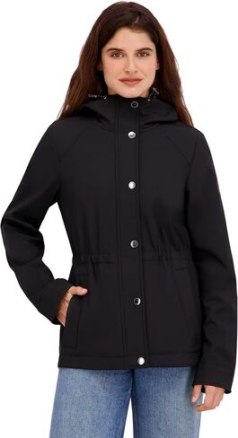 Nautica womens Softshell Jacket– Water-resistant, Wind-resistant Transitional Coat, Adjustable Waist in Saudi Arabia