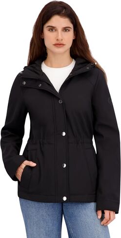 Nautica womens Softshell Jacket– Water-resistant, Wind-resistant Transitional Coat, Adjustable Waist in Saudi Arabia