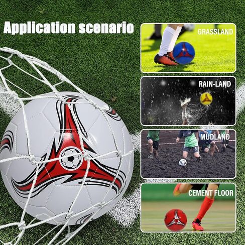 Youlina 6 Pack Operation Deflated Christmas Soccer Ball with Pump,Bulk Soccer Balls,Classic Soccer Balls with Mesh Sport Bag Pump Needle for Shoebox Gift Fillers Charity Donations in Kuwait