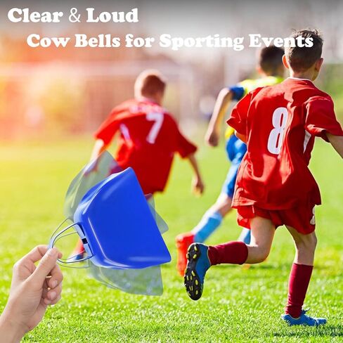 4 عبوات من أجراس البقر لألعاب كرة القدم، 3 بوصة من أجراس البقر الإيقاعية اليدوية صانعة الضوضاء للأحداث الرياضية، صانعة الضوضاء العالية، جرس بقرة معدني مع مقبض لتشجيع حفلات الزفاف والاحتفالات in Kuwait
