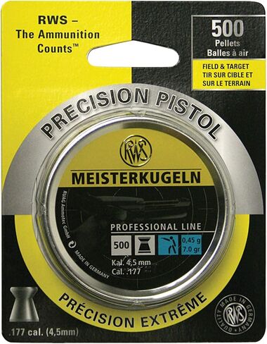 مسدس Umarex RWS Meisterkugeln Pistol Professional Line Precision Pellet Gun Pistol، عيار 177، 7 حبيبات، 500 قطعة in Saudi Arabia