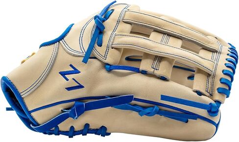 قفاز البيسبول SSK Z7 Specialist Outfield - 12.5 بوصة - 12.75 بوصة - غطاء لليد اليمنى واليسرى (12.5 بوصة - غطاء لليد اليمنى، جملي/ملكي) in Saudi Arabia