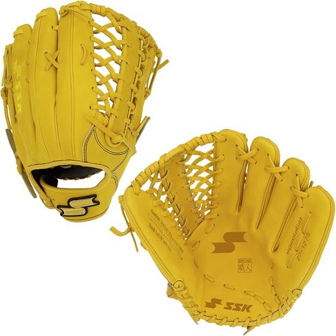 SSK Z7 Specialist Outfield Baseball Glove –12.5" - 12.75" – Right & Left Hand Throw (12.75" - Right Hand Throw, Yellow Tan) in Saudi Arabia
