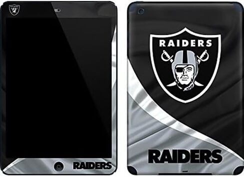 غلاف جهاز لوحي من Skinit متوافق مع iPad Mini (الجيل الأول والثاني) - تصميم مرخص رسميًا من NFL Las Vegas Raiders in Saudi Arabia