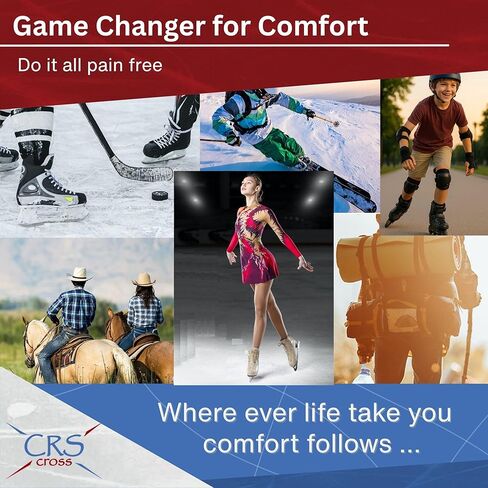 أكمام جل من الدانتيل المتقاطع من CRS. زوج واحد من جوارب التزلج المبطنة الممتازة لتبطين وحماية منطقة عض التزلج للتزلج على الجليد أو الهوكي أو الأسطوانة أو التزلج أو الأحذية الطويلة. (مقاس واحد يناسب الجميع) in Kuwait