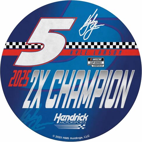 Rico Industries NASCAR Racing Kyle Larson 2025 NASCAR Cup Series Champion Shape Cut Pennant - Home and Living Room Décor - Soft Felt EZ to Hang in Saudi Arabia
