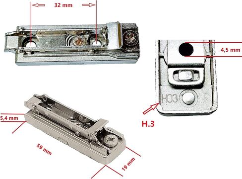 Salice 3mm Inline Mounting Plate in Kuwait