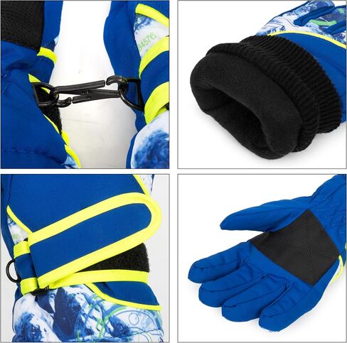 Kids Ski Gloves Water-Resistant Winter Warm Glove for Boys Girls Cold Weather Outdoor Snowboard 4-7 Y in Saudi Arabia