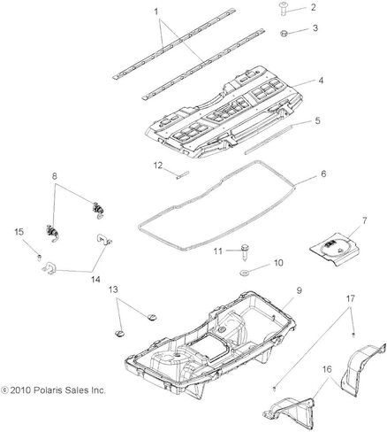 Polaris ATV Front Storage Box Channel, Flat Black, Genuine OEM Part 5247653-418, Qty 1 in Saudi Arabia