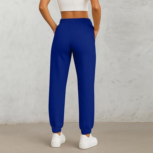 Sweatpants المرأة Sweatpant عالية الخصر مطاطا الرباط عارضة عداء ببطء السراويل الفضفاضة مع جيوب in Saudi Arabia