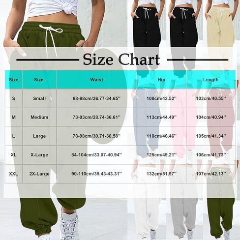 بنطلون رياضي نسائي عالي الخصر للشتاء فضفاض بنطلون طويل للخريف برباط صوف نشط مريح للركض مع جيوب in Kuwait