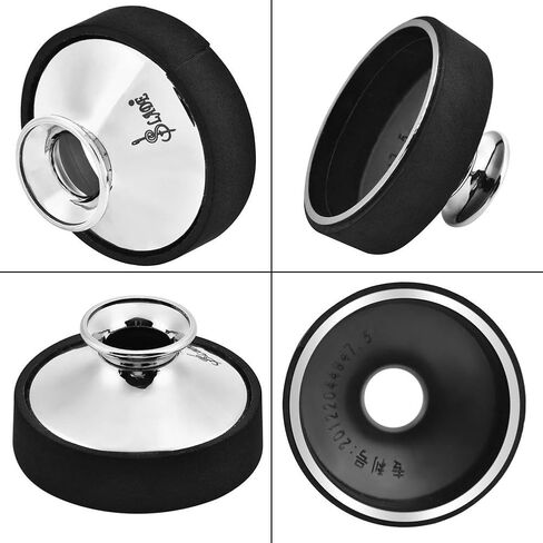Alto Sax Mute Sax Practice Sax Sound Mute Dampener Music Instrument Part (Silver) in Saudi Arabia