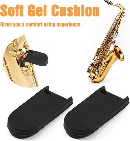 2 PCS Saxophone Thumb Rest, Clarinet Thumb Rests Cushion Saxophone Accessories Rubber Sax Gel Cushion Pad, Comfortable Saxophones Thumbs Finger Rest Pad for Tenor/Baritone Saxophones in Saudi Arabia