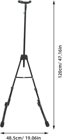 Zerodeko Portable Cello Stand with Sponge Wrapped Holder Protective Bracket for Violoncello Players Multi-function Black Musical Instrument Support Rack in Saudi Arabia