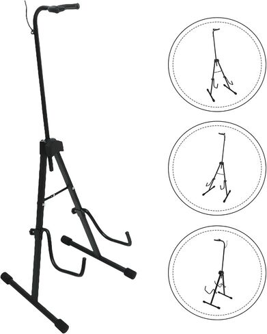 Zerodeko Portable Cello Stand with Sponge Wrapped Holder Protective Bracket for Violoncello Players Multi-function Black Musical Instrument Support Rack in Saudi Arabia