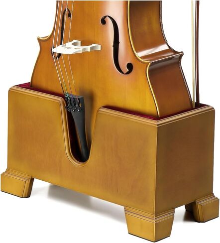 Ktaxon Cello Stand with Bow Holder, Full Size Cello Stand with Plush Velvet Protection, Non Slip Rubber Base, Premium Basswood Frame, Securely Upright Design & Warm Wood Tone (Natural) in Kuwait