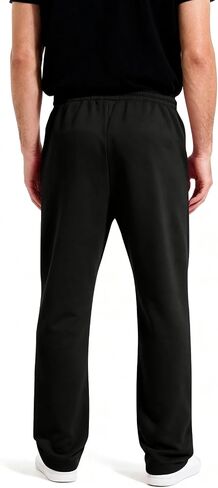Baggy Sweatpants Men Casual Fleece Drawstring Elastic Waist Sweat Pants with Pockets Workout Wide Leg Sweatpants in Saudi Arabia